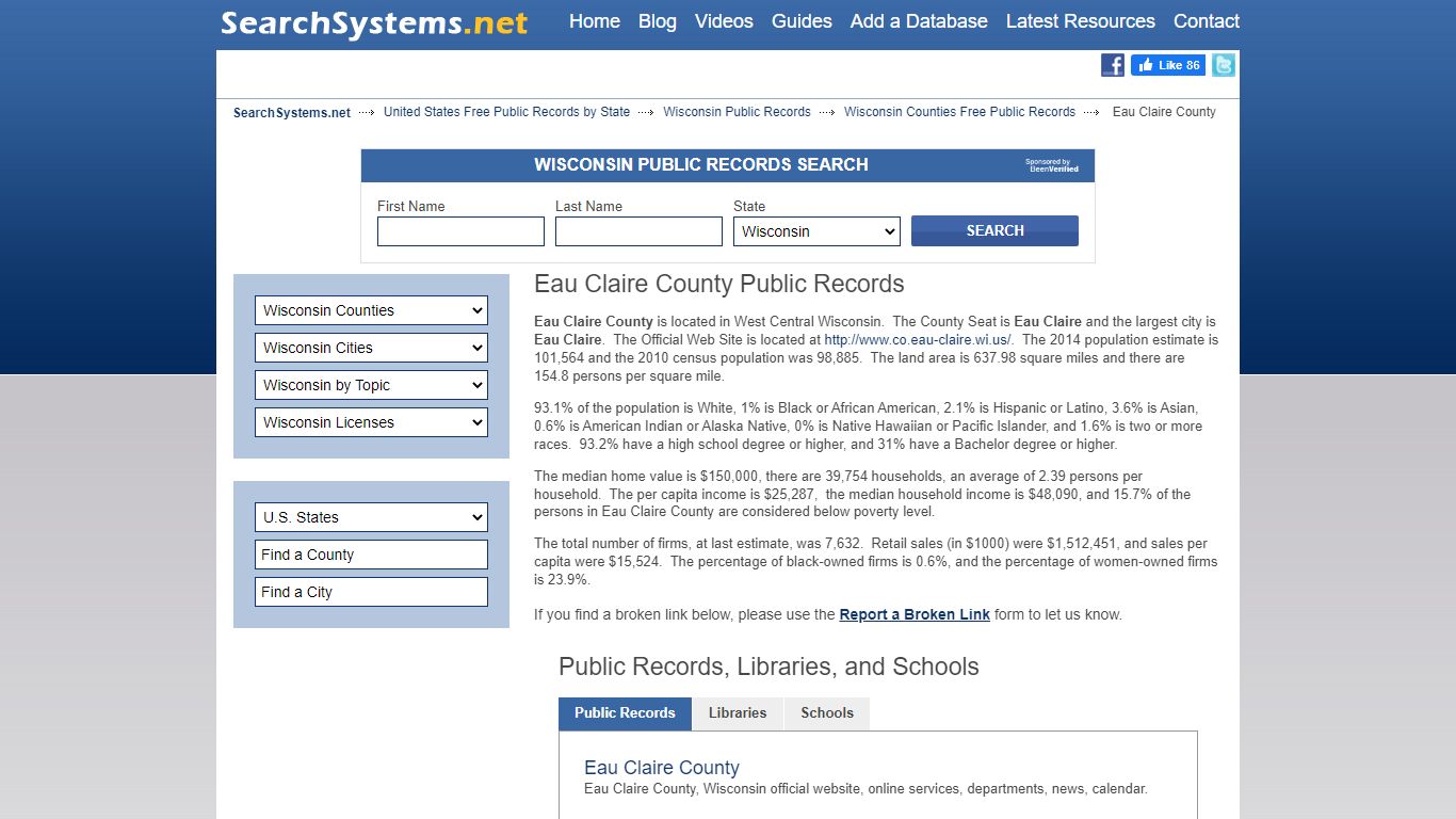 Eau Claire County Criminal and Public Records